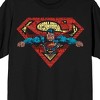 Superman Flying Text Men's Short Sleeve Shirt & Sleep Shorts Set - 3 of 4