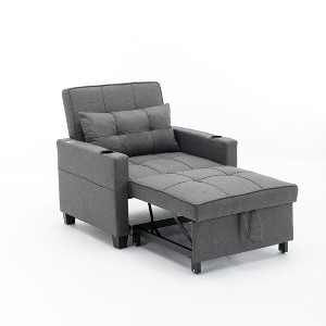 PAGED Convertible Sofa Bed, 3-in-1 Pull Out Sleeper Sofa with USB Ports, High-Quality Steel Frame for Living Room, Home Office - 1 of 4