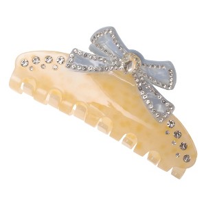Unique Bargains Rhinestone Butterfly Claw Clip Yellow 1 Pc : Target