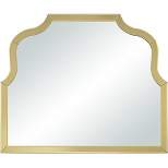 Noble Park Arch Top Rectangular Vanity Decorative Wall Mirror Modern Glam Reflective Gold Mirrored Frame 31 1/2" Wide for Bathroom Bedroom Living Room