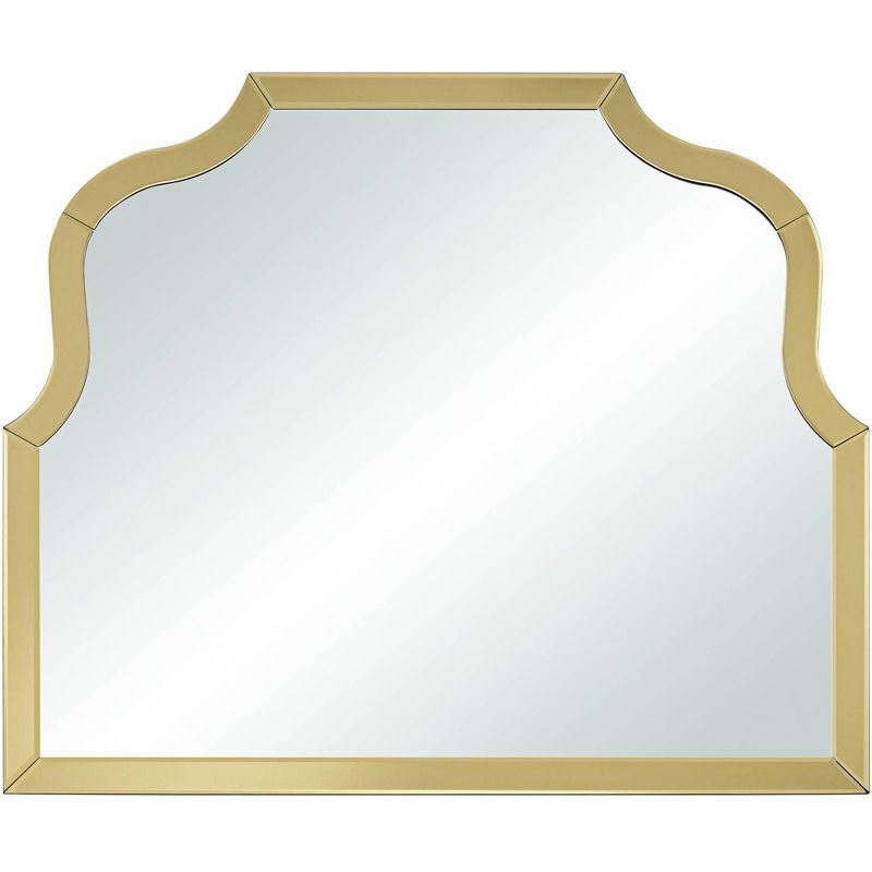 Noble Park Arch Top Rectangular Vanity Decorative Wall Mirror Modern Glam Reflective Gold Mirrored Frame 31 1/2" Wide for Bathroom Bedroom Living Room, 1 of 8