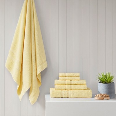 6Pcs 100% Turkish Cotton Solid Towel Set, Heavyweight Ultra Soft & Plush Highly Absorbent Towel