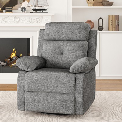 Lirago Small Rocker Swivel Recliner Chair for Adults Women Compact Spaces Bedroom Living Room Adjustable Recliner Easy Assembly