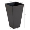 Naysaye 3PCS Outdoor Planters, 28" Tall Large Taper Planters with Drainage Holes, Flower Pots for Patio, Brown, 15.75"*15.75"*28" - 3 of 4