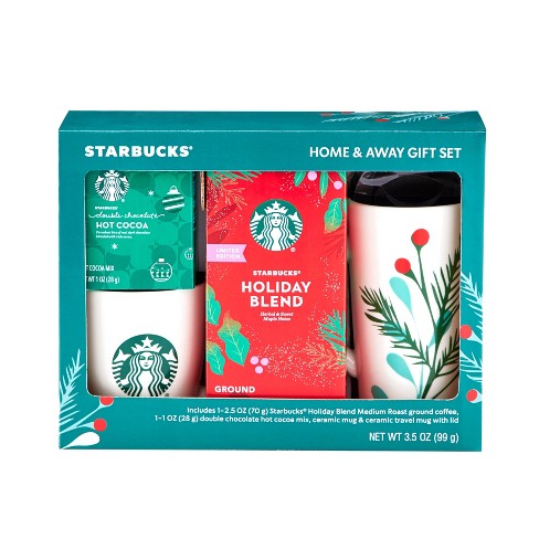 Shortbread Cookies, Starbucks® Via Coffee Packet & Slim Camping Mug Gift Set
