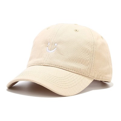 Nertpow Smile Face Baseball Cap for Women Men Adjustable Low Profile Unstructured Cotton Dad Hat
