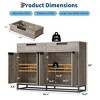 Sideboard Buffet Cabinet, 55" Large Kitchen Accent Modern Storage Cabinet with 2 Drawers and 4 Doors, Coffee Bar for Kitchen, Dining Room - 3 of 4