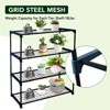 Plant Greenhouse Shelves,4 Tier 2 Pack Plant Display Rack Shelf Stand w/ 70lbs Weight Capacity,Portable Rustproof Metal Shelf Plant Stand Rack - 3 of 4