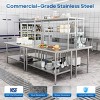 Winado 60 X 30 In. Stainless Steel Table With Overshelves And Detachable Hooks - 3 of 4