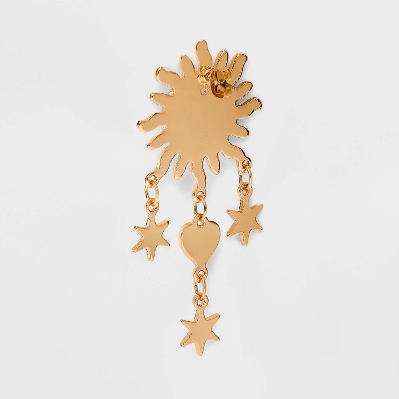 Cascading Star Heart and Sun Statement Earrings - Wild Fable&#8482; Gold, 4 of 5