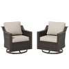 UPTION Outdoor Rattan Swivel Rocking Chair With Cushions - 2 of 4