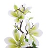 Unique Bargains Artificial Plants 3-Stem Magnolia Plastic 3.35"x3.35"x10.63" 1 Pcs - 4 of 4