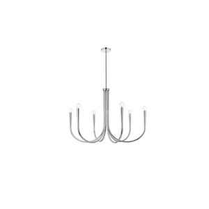Elegant Lighting Layne 36 inch chandelier in Chrome - 1 of 4