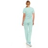 MediChic Women's V-Neck Scrub Set Straight Leg Six Pocket Cargo Scrub Pants with 4-Way Stretch Scrubs Sets - 2 of 4