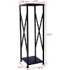 43.7’’Tall Firewood Rack Wood Storage Logs Bracket Steel Fireplace Storage Log Rack Holder Fireside Holders for Outdoor Indoor Black - 3 of 4