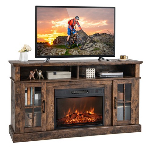 Target entertainment clearance center with fireplace