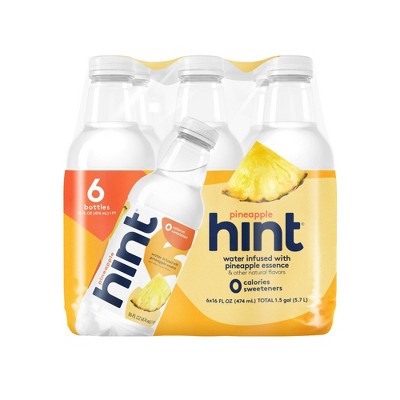 hint Pineapple Flavored Water - 6pk/16 fl oz Bottles