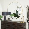 Wood Round Wall Mirror with Thin Frame - Olivia & May - 2 of 4