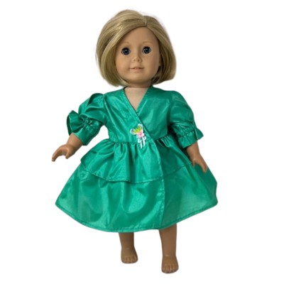 Doll Clothes Superstore Emerald Wrap Dress Fits 18 Inch Girl Dolls Like American Girl Our Generation My Life Dolls