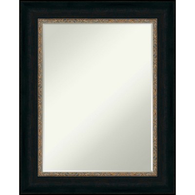 Amanti Art Paragon Bronze Petite Bevel Bathroom Wall Mirror 30.5 x 24.5 in.
