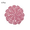 Unique Bargains Cotton Floral Pattern Vintage Lace Absorbent Coasters 4 Pcs - 3 of 4