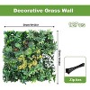 Coucheta 20"x20" Artificial Grass Wall Panels (Set of 6) - Realistic Greenery with Zip Ties, UV Protected for Indoor/Outdoor (Boxwood Green) - 2 of 4