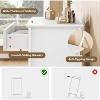 2 PCS White Fluted 3 Drawer Dresser, 31.5 Inch Wide Dresser Nightstand, Modern Wood Chest of Drawers, Large Painted Nightstand with 3 Drawers - 4 of 4