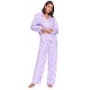 Casual Nights Women's Long Sleeve Rayon Button Down Pajama Set - 2 of 4