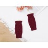 INSPIRE CHIC Women's Knit Lacework Wrist Thumb Hole Half Finger Sleeves Gloves for Christmas Windproof 1 Pair - 4 of 4