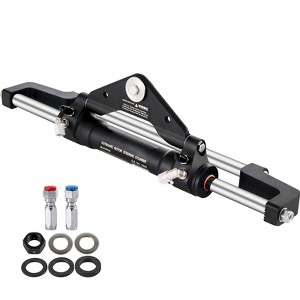 VEVOR Hydraulic Steering Cylinder 300HP,  Steering Front Mount Hydraulic Outboard Marine Steering Kit Without Hydraulic Hose and Helm,Silver&Black - 1 of 4