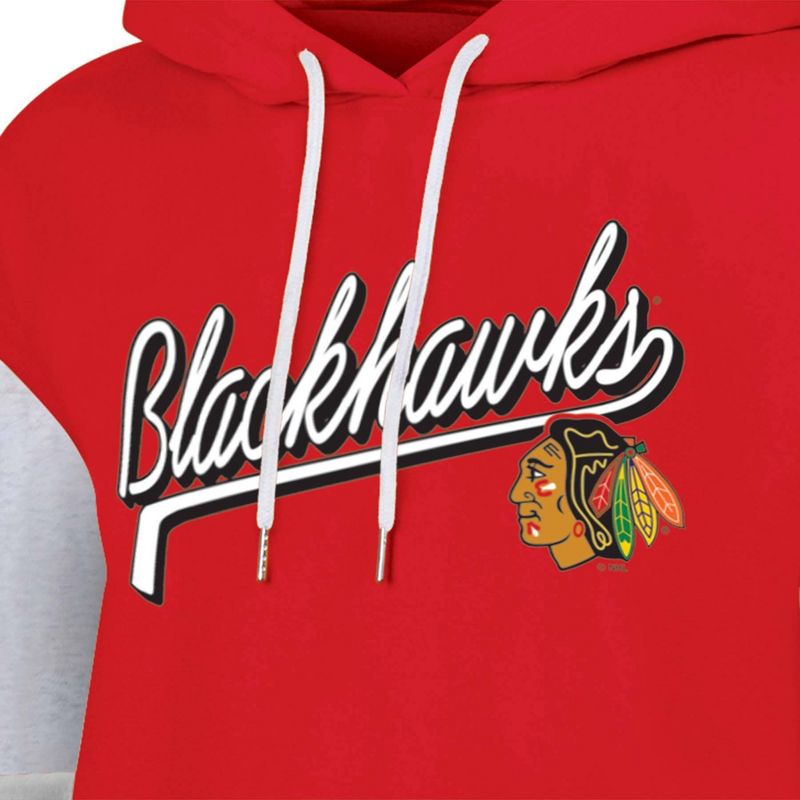 NHL Chicago Blackhawks Women&#39;s Fleece Hooded Sweatshirt, 3 of 4