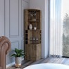 TIRAMISUBEST 71 Inch Brown Wooden Bar Cabinet with Storage - Modern Accent Piece for Home or Office - 2 of 4