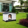 BestMassage Dog House Indoor Outdoor Plastic Dog Kennel Dog Shelter with Air Vents Elevated Floor Waterproof - 2 of 4