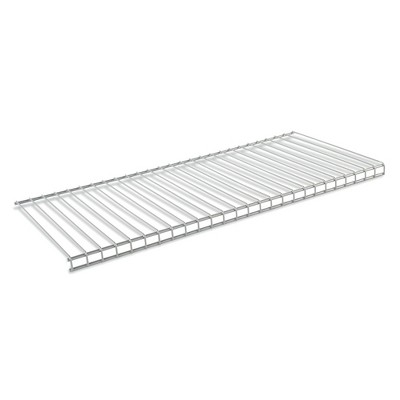 White Adjustable Steel Closet Organizer Kit with Shelves and Rods