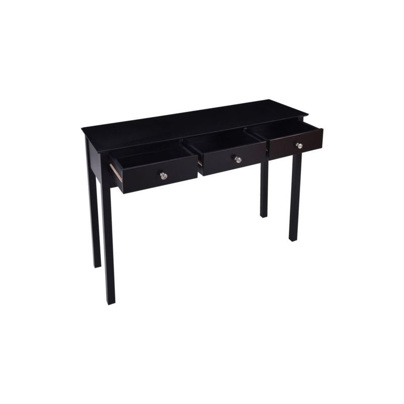 Tangkula 3-Drawer Console Table Hall table Side Table Desk Accent Table Entryway, 4 of 7