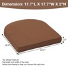 YEERSWAG 4 Pcs Outdoor Dining Chair Cushions, 17.7" x 17.7" Weather-Resistant Chair Pads with Ties - 2 of 4