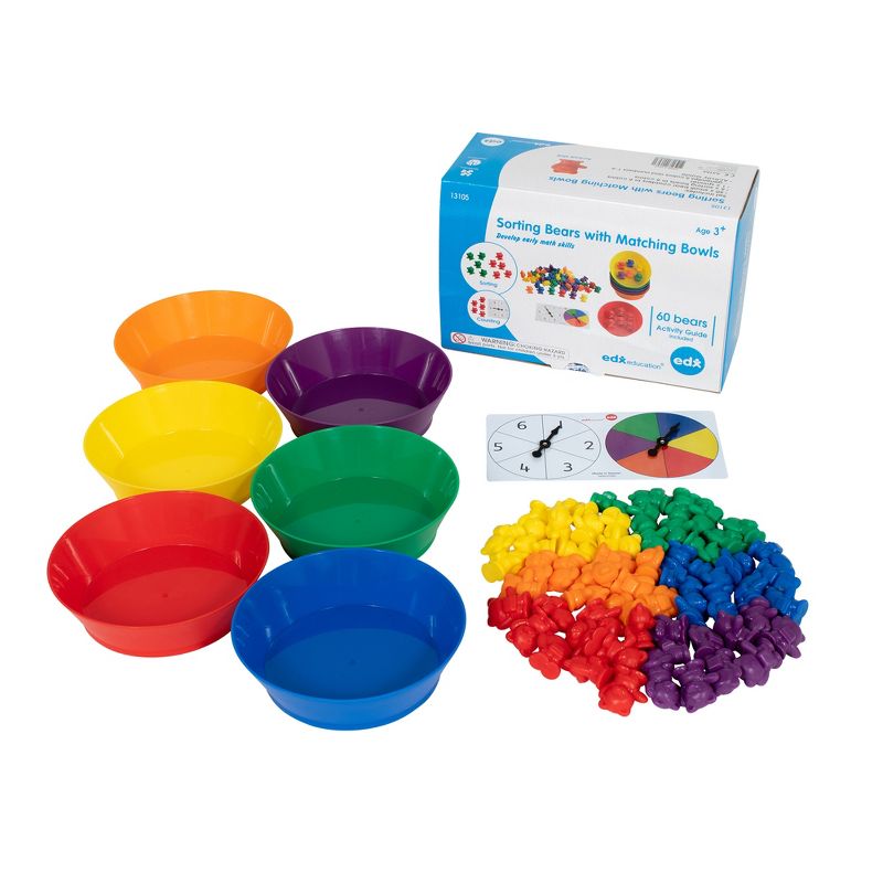 Edx Education Counting Bears with Matching Bowls, 68 Pieces, 3 of 5