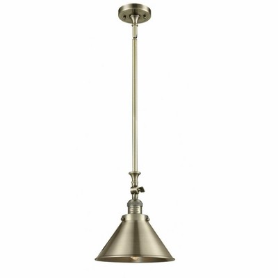Briarcliff - 1 Light Stem Hung Tiltable Mini Pendant In Traditional Style-14 Inches Tall and 10 Inches Wide
