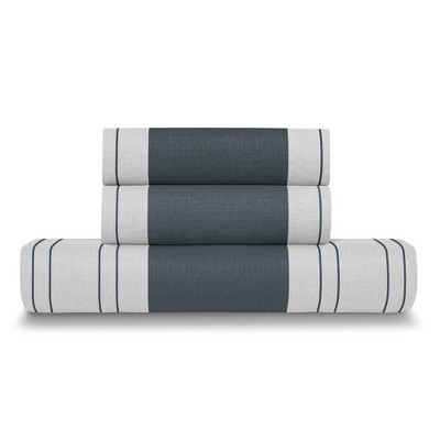 Ella Jayne White and Blue Cotton King Duvet Cover Set