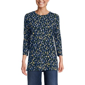 Lands' End Women's 3/4 Sleeve Cotton Supima Tunic - 1 of 3