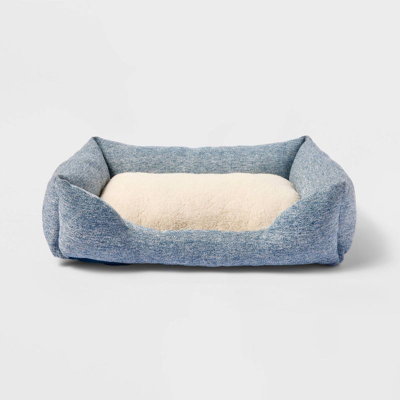 Cuddler Dog Bed - Blue - Boots & Barkley™, 1 of 5