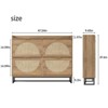 Large Rattan Shoe Storage Cabinet with 4 Flip Drawers - 2 of 4
