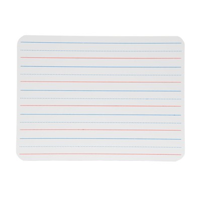 Flipside Products Two-Sided Dry Erase Board, Plain/Ruled, 9" x 12"
