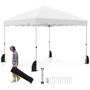 Tangkula 10 X 10 FT Pop up Canopy Tent Portable Foldable Patio Shelter w/ Wheeled Bag - 1 of 4
