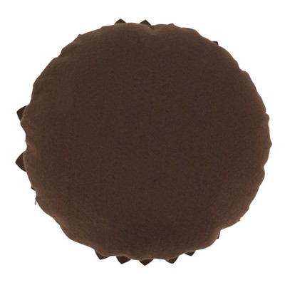 Chocolate Felt Flower Shaped Throw Pillow