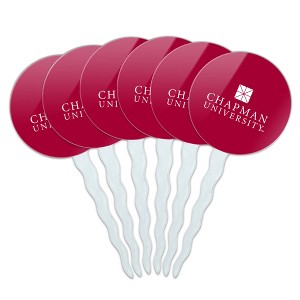 Chapman University Primary Logo Cupcake Picks Toppers Decoration Set of 6 - 1 of 4