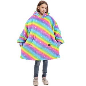 Catalonia Oversized Wearable Blanket Hoodie Sweatshirt for Kid Girl Boy,  Fleece Cozy Hooded Pullover for 7-16 yr Teen Youth Kid, Christmas Gift Idea - 1 of 4