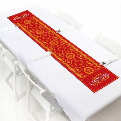 Big Dot of Happiness Chinese New Year - Petite Year of the Tiger Party Paper Table Runner - 12 x 60 inches