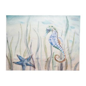 Beachcombers 23.6"H x 1.18"L x 31.5"W Seahorse and Sea Star Wall Art Décor - 1 of 3