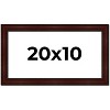PosterPalooza | Panoramic Distressed Brown Picture Frame - UV Acrylic, Foam Board Backing, Hanging Hardware - 2 of 4